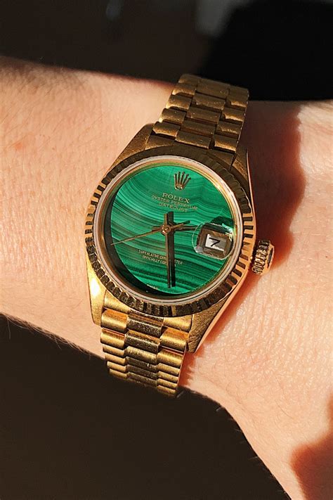 vintage malachite rolex price|most sought after rolex watches.